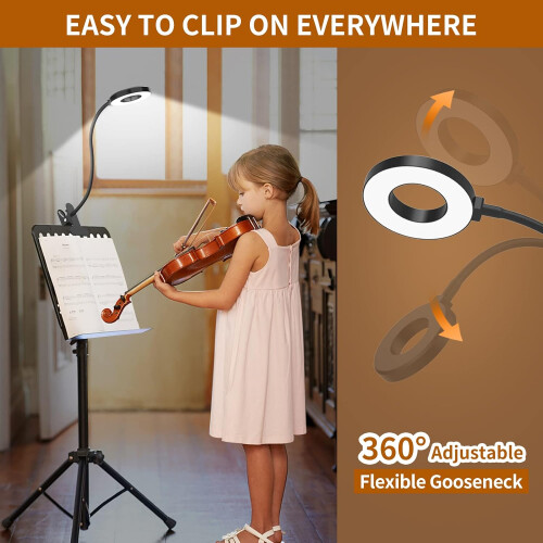 LED-klemlamp 3-tonig licht dimmen USB-klemspot 1