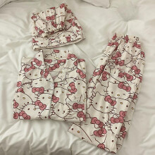 (6, M(155-160)CM) 2023 Sanrio Kuromi Hello Kitty Melody Short Pajamas For Women Kawaii Cartoon Loose Sleepwear Pajamas Sets Short Clothes