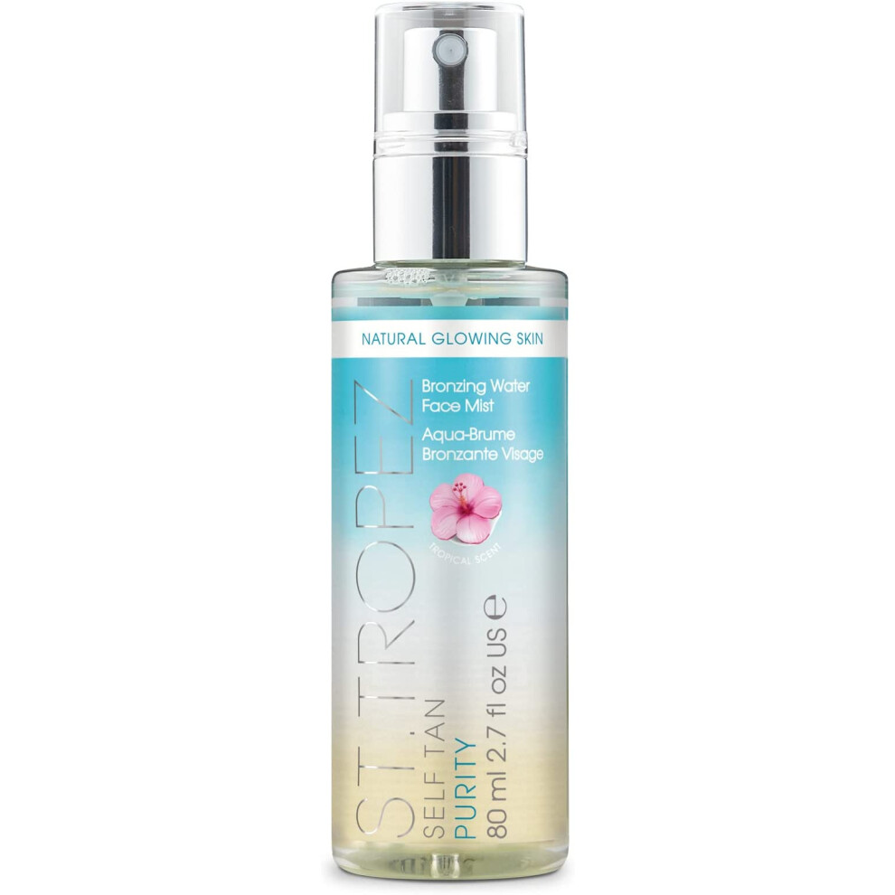 St.tropez Self Tan Purity Face Mist Natural Sunkissed Glow Face Tan With Hyaluronic Acid & Antioxidants Vegan Natural & Cruelty Free Face Care, 80 Ml Golden