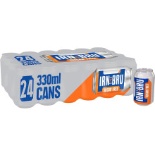 IRN-BRU Sugar-Free Diet, 24 Pack Zero No Sugar & Low Calorie Fizzy Drinks Multipack Cans 24 x 330ml Cans