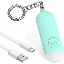 (Blue) Personal Safety Alarm For Women, 130db Safe Sound Personal Alarm, Personal Security Alarm Keychain With Led Lights