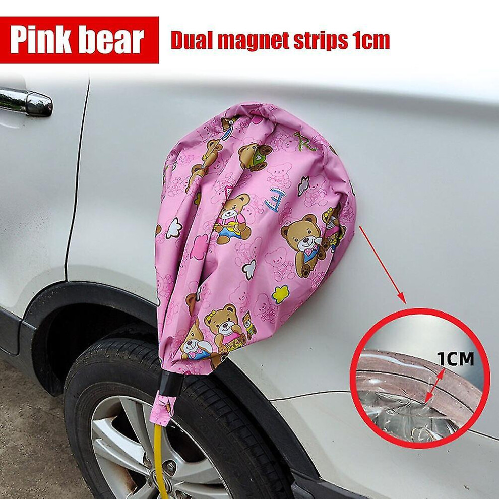 (F) Ev Charger Port Cover Weatherproof Outdoor Charger Port Protection Drawstring Electric Car Charging Parts For Tesla Model 3 Y 4522139482176