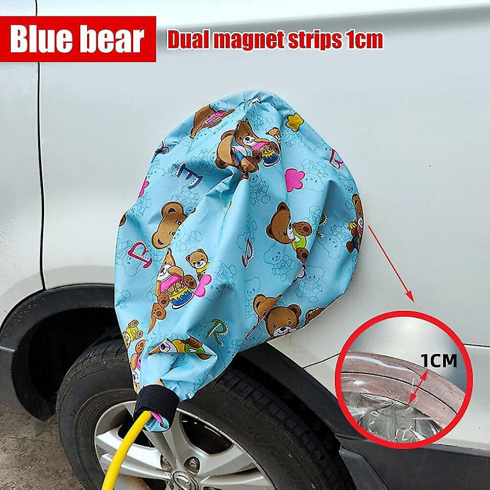 (G) Ev Charger Port Cover Weatherproof Outdoor Charger Port Protection Drawstring Electric Car Charging Parts For Tesla Model 3 Y 4522139482213