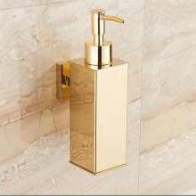 2x Liquid Soap Dispenser Bathroom Wall Mounted Gold Shower Gel Detergent Shampoo Bottle For Kitchen