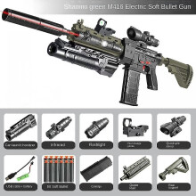 Soft Bullet Toy Gun With Shell Ejectinggun,eva Toys Foam Blasterpistol That Look Real For Adult,boys Girls Ages 8 ,1:1 Scale  Combat Master(black Gree