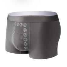 (Dark gray, L) New Listing Eft Underwear - Eft Energy Field Therapy Mens Underwear, Magnetic Therapy Energetic Man Ice Silk Boxer Briefs Hot [free Shipping]