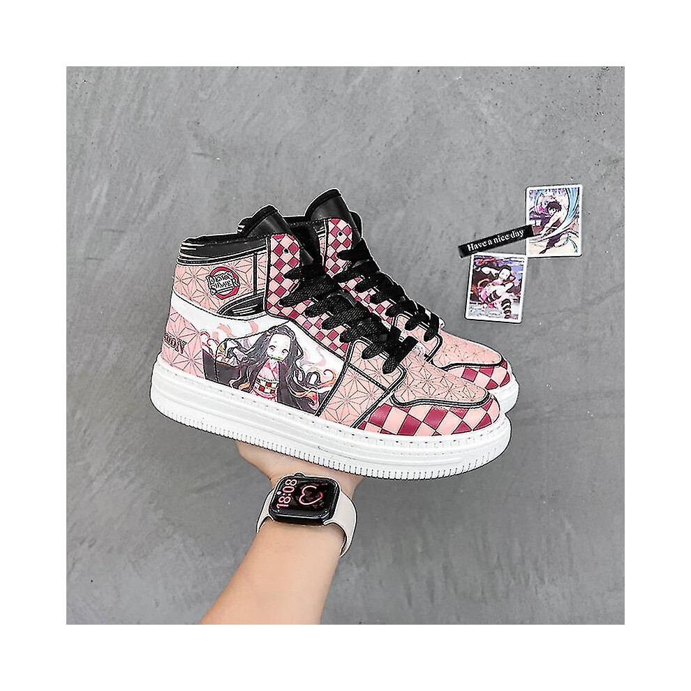 (EUR 43) Demon Slayer Kamado Nezuko Sneakers Casual High-top Trainers Unisex Sports Shoes Wy521