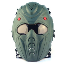 (OGY) Tactical Full Face Paintball Mask Timemen Skull Pc Lens Steel Mesh Safety Goggles Mask Military Hunting Arisoft Protective Mask