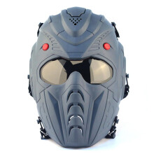 (GGY) Tactical Full Face Paintball Mask Timemen Skull Pc Lens Steel Mesh Safety Goggles Mask Military Hunting Arisoft Protective Mask