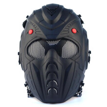 (BGW) Tactical Full Face Paintball Mask Timemen Skull Pc Lens Steel Mesh Safety Goggles Mask Military Hunting Arisoft Protective Mask