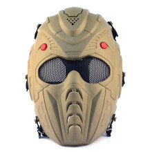 (TGW) Tactical Full Face Paintball Mask Timemen Skull Pc Lens Steel Mesh Safety Goggles Mask Military Hunting Arisoft Protective Mask