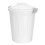 (White) Plastic 23 Litre Bin With Removable Lock Lid Waste Dustbin Kitchen Rubbish Can 1