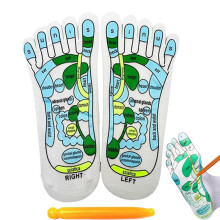 Foot Reflexology Socks Set Massaging Stick For Tired Feet