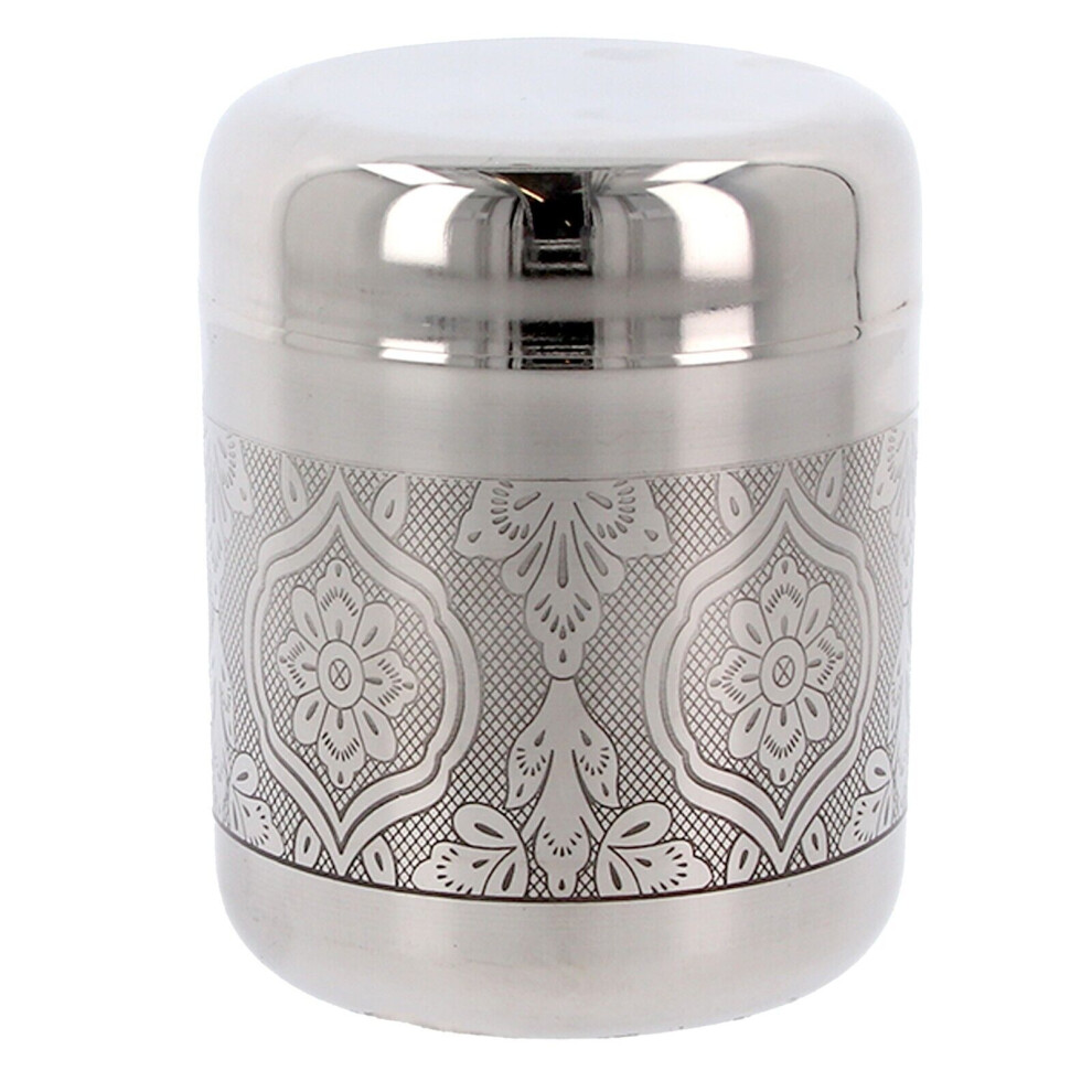 (No7) Stainless Steel Canister Kitchen Storage Tins Jars Tea Coffee Sugar Indian Dabba