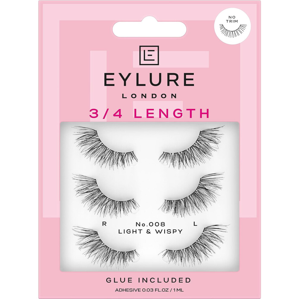 Eylure LONDON 3/4 LENGTH 008 (Glue Included)