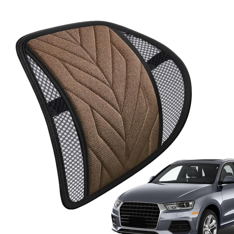 (Coffee) Car Lumbar Pillow Breathable Driving Seat Support 6246962591864
