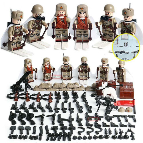 6pcs Wwii Soviet Russian Soldiers Mini Figures Kit