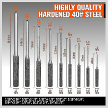 9 Pieces Roll Pin Punch Set, Gunsmithing Kit Removing Repair Tool With Holder And Storage Pouch For Automotive , Watch Repair,jewelry And Craft--