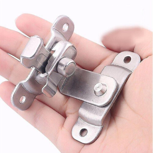(S) Locks latches stainless steel right angle hasp latch lock and screw 2