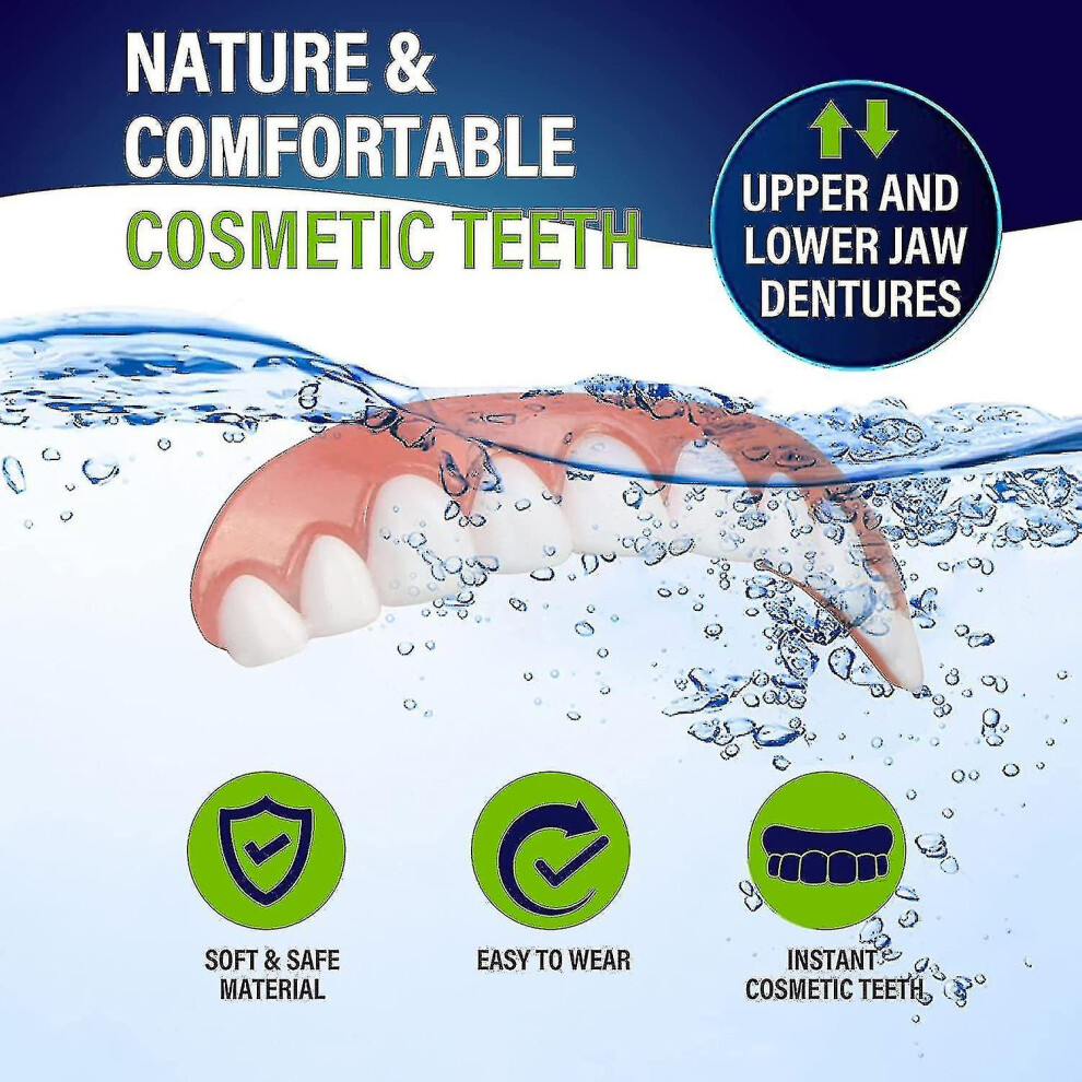 2022new 2 Sets Of Dentures, Upper And Lower Jaw Dentures, Natural And Comfortable, Protect The Teeth, And Regain