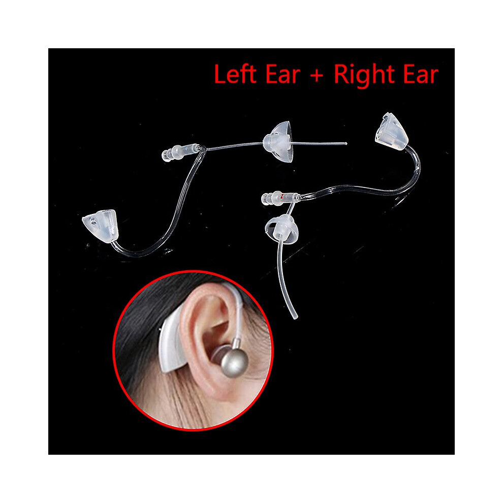 2pcs Left Right Ear Hearing Aid Replacement Tube Earphone Hearing Amplifier Tool