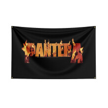 (D, 90 x 150cm) 3x5 Ft Pantera Band Flag Polyester Digital Printed Music Team Banner