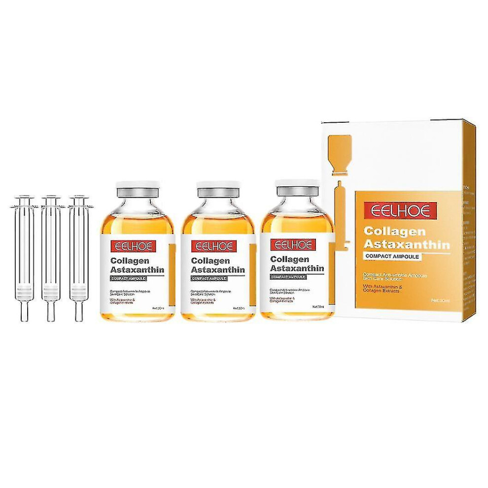 (3pcs) Eelhoe Collagen Astaxanthin Lifting Ampoule Dilutes Fine Lines Law Lines Moisturizing Firming Skin Essence Bx