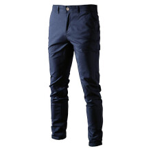 (Navy Blue, 2XL) Men's Casual Slim Fit Business Pants