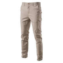 (Gray, 3XL) Men's Casual Slim Fit Business Pants