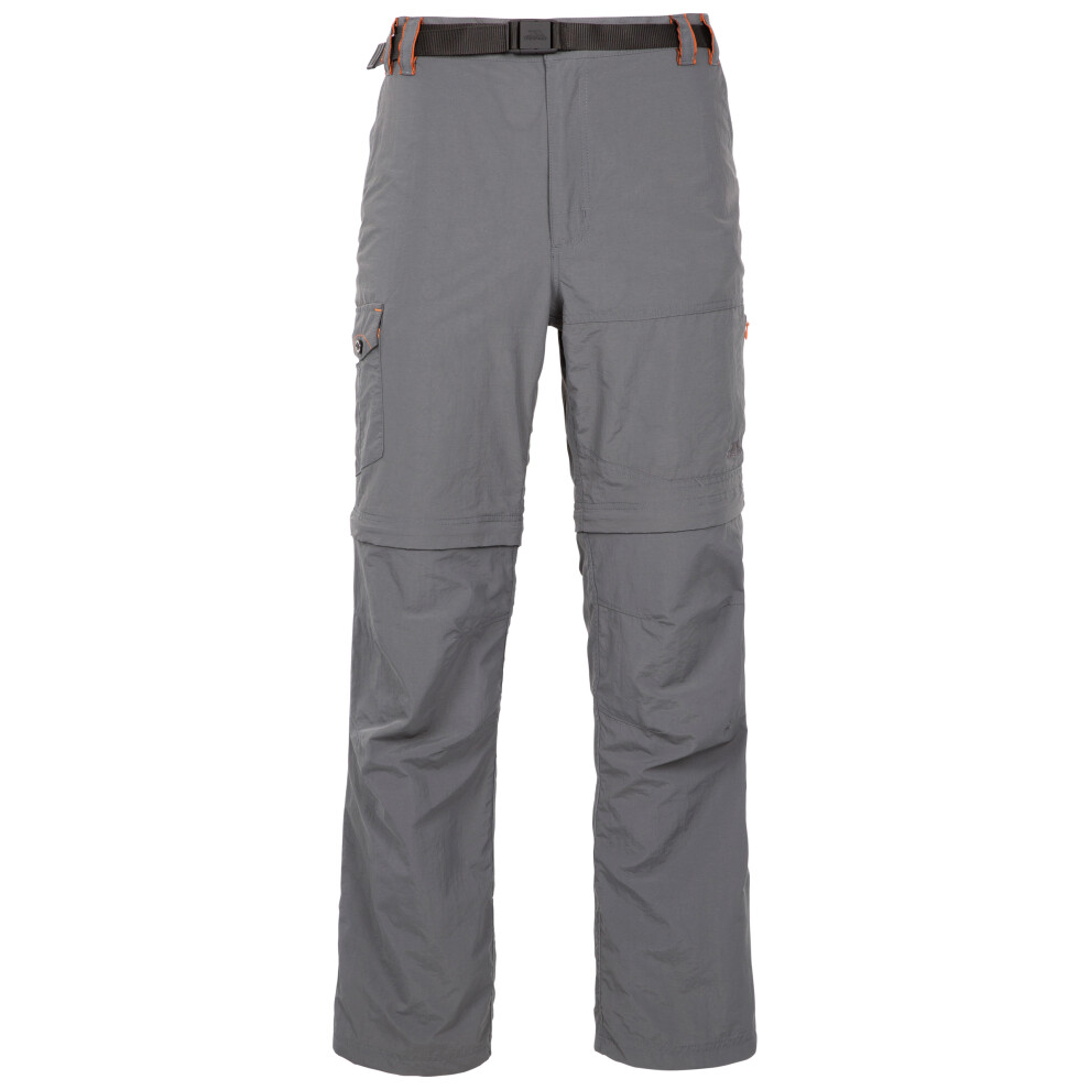 (L, Carbon) Trespass Mens Walking Cargo Trousers Rynne B