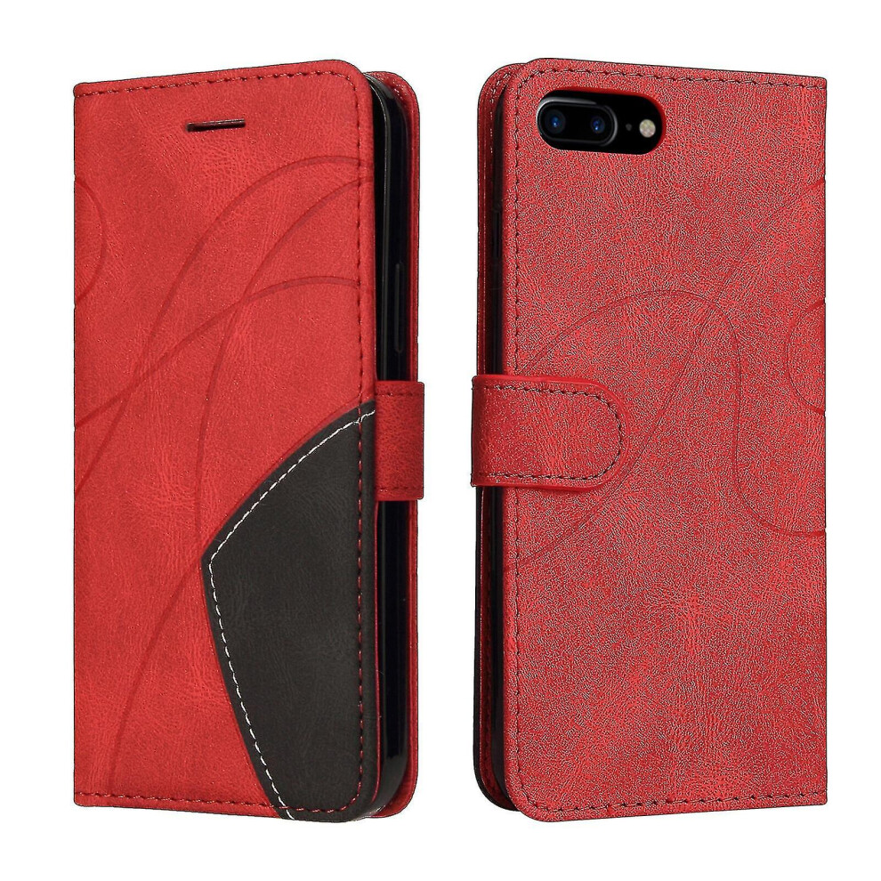 Iphone 8 Plus/Iphone 7 Plus Case Card Pu Holder Leather Cuir Wallet Flip Cover - Red 9497821248239