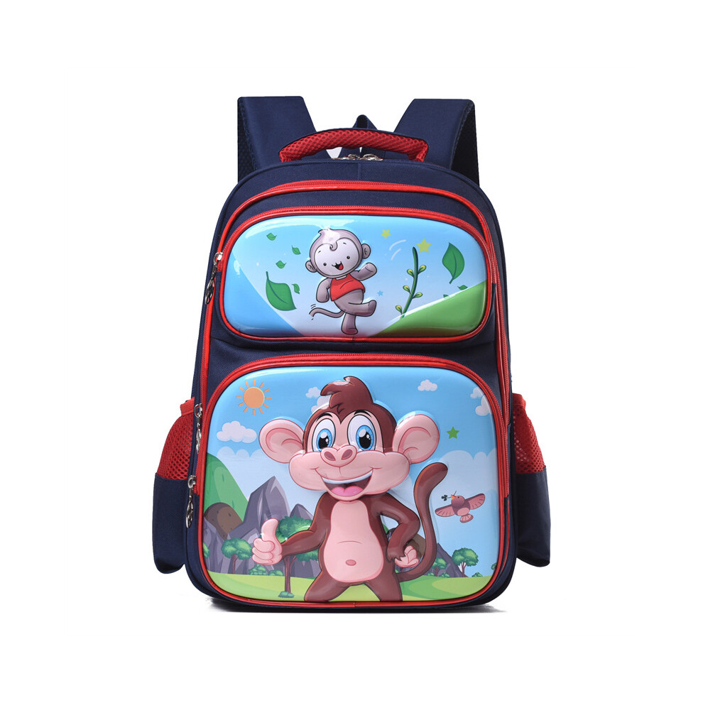 (Monkey) Backpack Children Large Capacity Cartoon Animal Print Cute Fashion And Casual