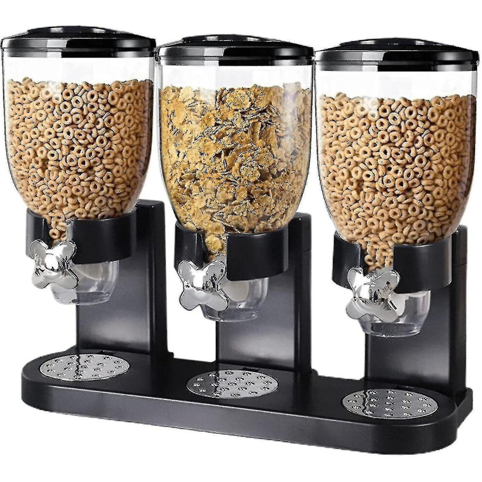 Triple Food Dispenser Cereal Containers Storage Dispenser Food Storage Container Cereal Dispenser  Kuolu Shop