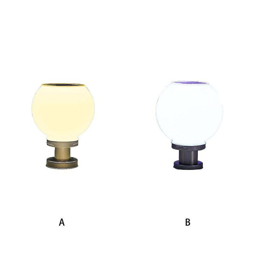 (White Light, 25cm) Solar Powered Round Ball Lamp Waterproof Solar Powered Body Induction Lamp For Outdoor Garden Backyard