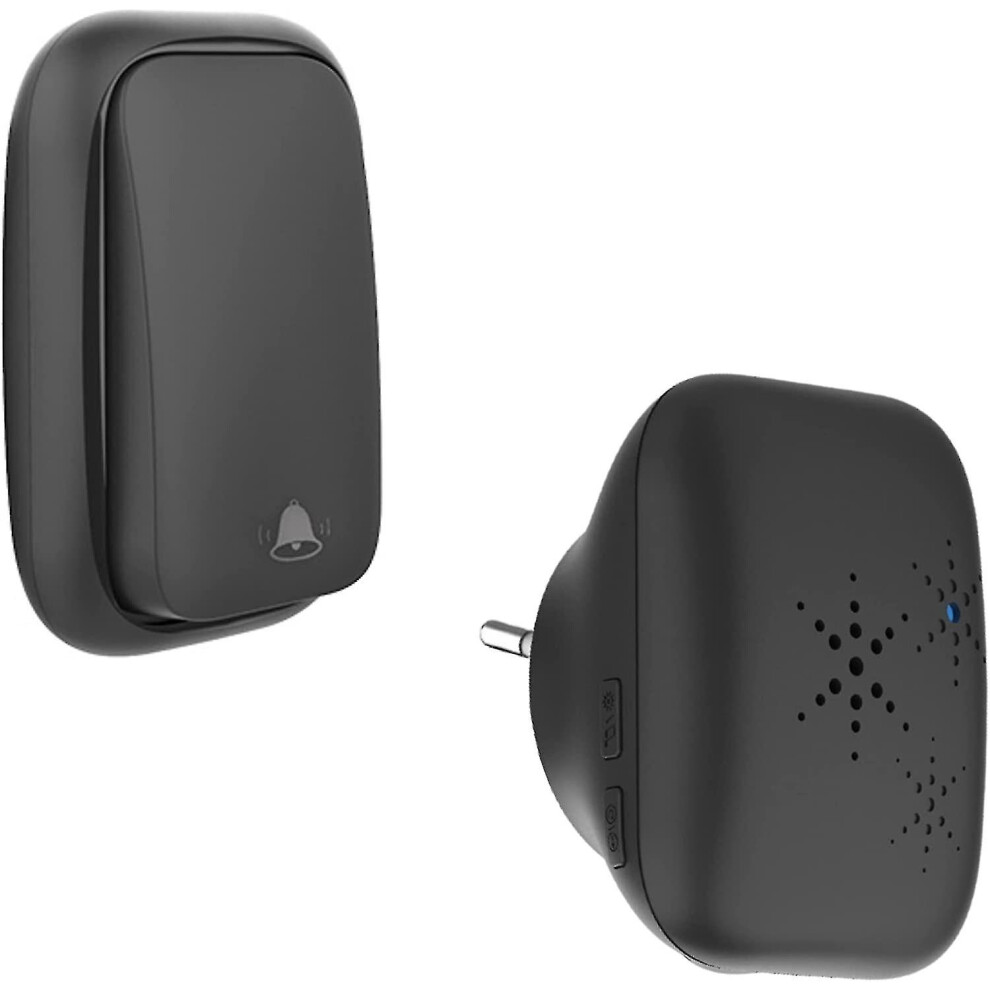 Wireless And Batteryless Outdoor Doorbell Kit Waterproof Ip 65 Snow Rain Humidity - Long Range Transmitter - Mini And Discreet Chime - Plug-In Receive 9497821254056