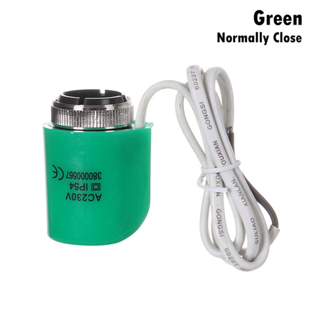 (Green, Closed) Electric Actuator Electrothermal Valve Manifold Open Close Floor Heating Parts 9033322897035