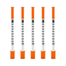 30g 1ml/cc 1/2-inch Insulin Syringe with Needle (13mm) - Pack of 100, Individually Sealed