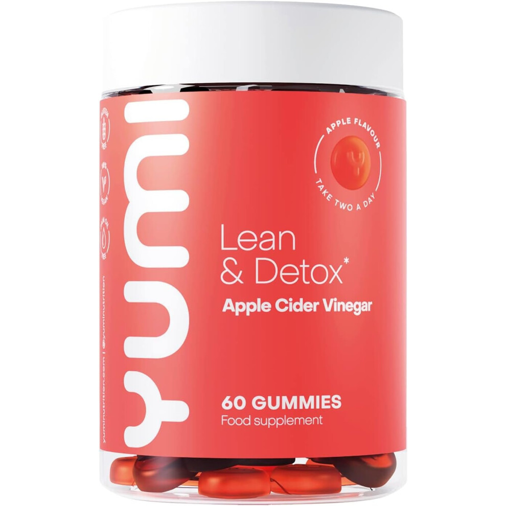 Yumi Apple Cider Vinegar Gummies Detox Cleanse Gummies With Vitamin B12 & Folic Acid High Strength (1000Mg) Unfiltered Acv Vegan & Gluten-Free Apple Flavor