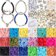 Clay Beads For Jewelry Making Bracelet Kit, Clay Beads With Pendant