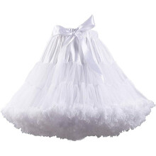Women's Elastic Waist Chiffon Petticoat - Puffy Tutu Tulle Skirt For Princess Ballet Dance - Stylish Underskirt