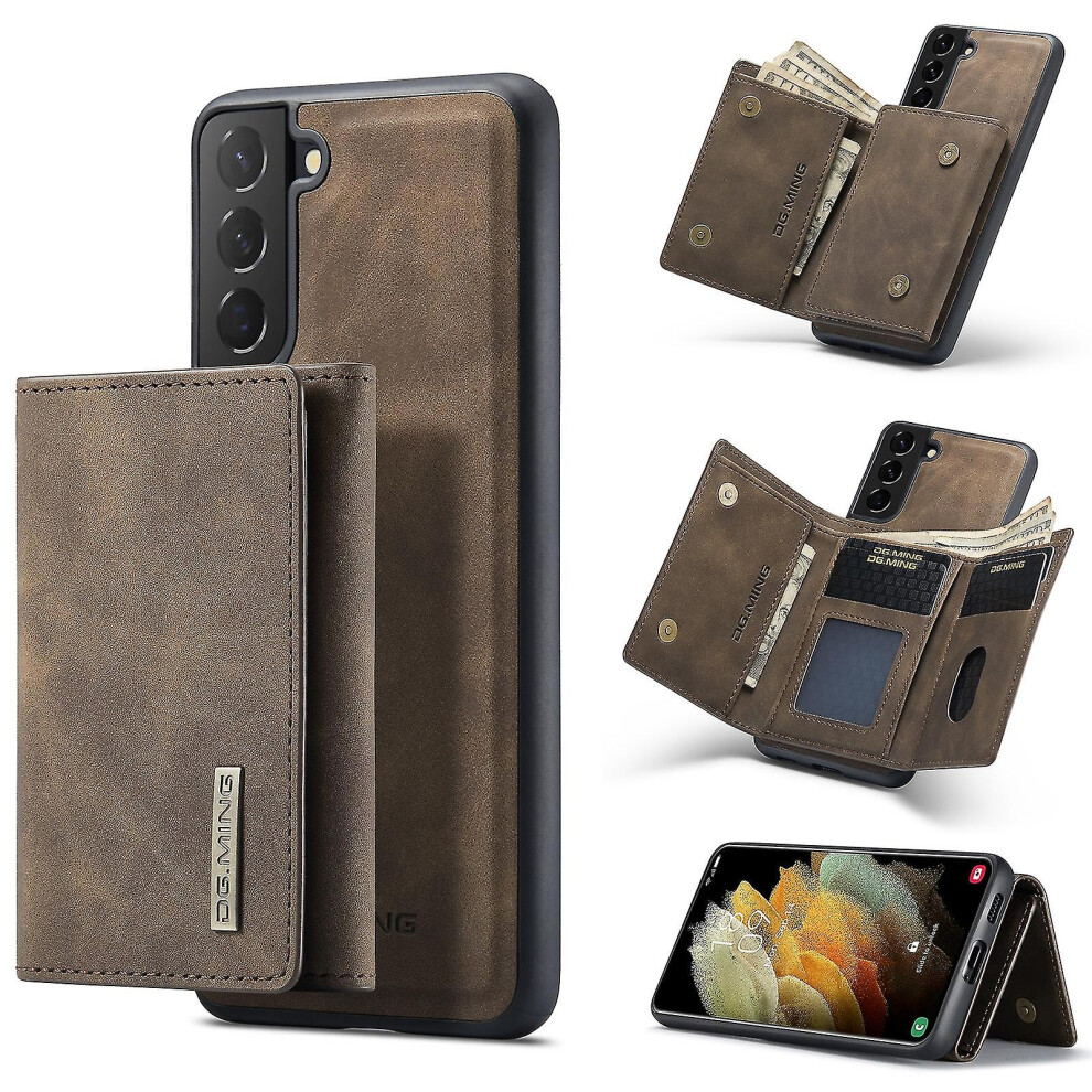 (Coffee) For Samsung Galaxy S21 Dg.ming M1 Series Cover Brown 9497821264499