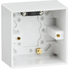Single 47mm Pattress Box with Earth Terminal