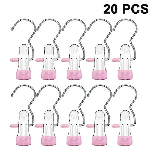 20 Pcs Boot H Clips,laundry Hook Hanging Clothes Pins,less