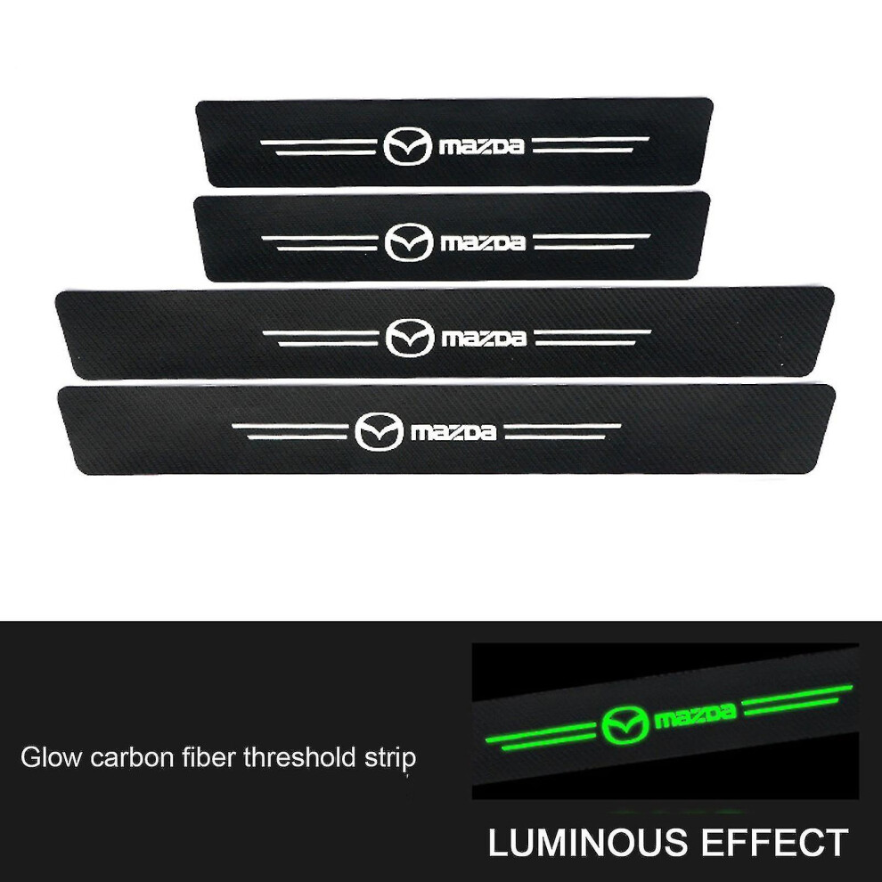 (Mazda 4Pcs) Auto Door Sill Protector Anti-Scratch Door Sill Protector For Automotive Tool Accessories 9353840010786
