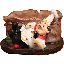 Resin Cute Chef Statue Ash Tray Windproof Cigarettes Ash Holder Container Figurine Ornament