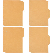 4 Sets/20pcs Kraft Notebooks Page Tabs A5 Binder Inserts Insertable Binder Tabs Binder Dividers Binder Tabs