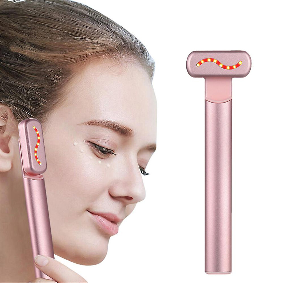 Red/Light Wand For Eye And Face, Therapy With Microcurrent, Heat, Massage Anti-Aging Wrinkles Skin Care Usb Rechargeable Beauty Device