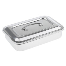 Stainless Steel Container Organizer Box Instrument Tray To Storage Box With Lid Tools Cans - 9 Inch