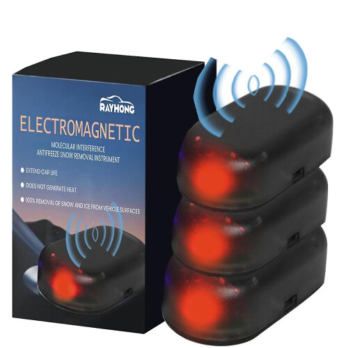 3pcs Car Electromagnetic Molecular Interference Antifreeze Snow Removal Instrument