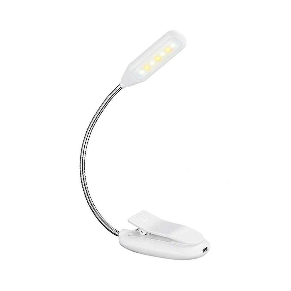 Reading Book Clip Lamp Led Mini Sheet Music Night Light Usb Rechargeable Portable Clip Table Lamp E